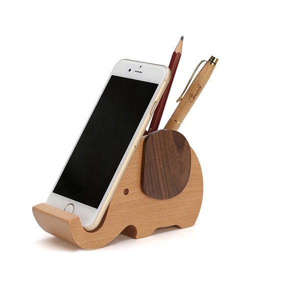木製手機架-大象造型 -3